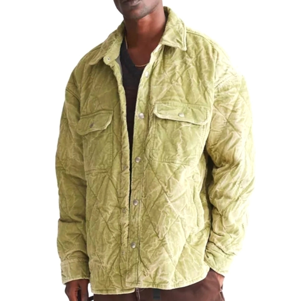 BDG Light Green Quilted Puffer Jacket